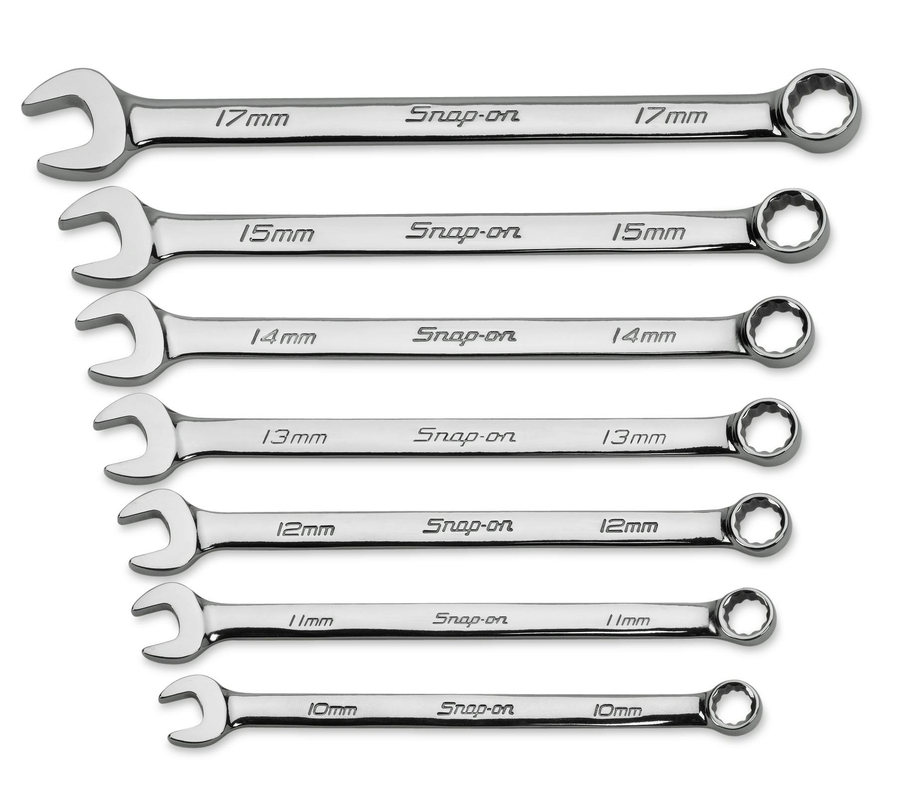 7 pc 12-Point Metric Flank Drive® Combination Wrench Set (10–15 and 17 mm)